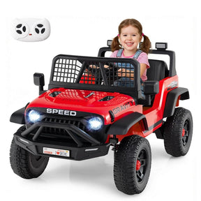 24V Kids Ride on Truck, Electric Vehicle with Parent Remote Control, LED Lights & Music, Battery Powered Ride on Toy Car for Boys Girls Ages 3+