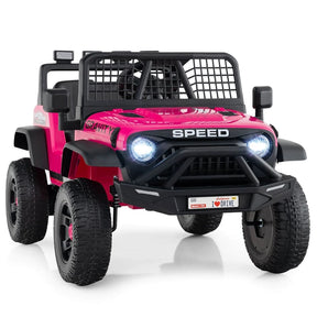 24V Kids Ride on Truck, Electric Vehicle with Parent Remote Control, LED Lights & Music, Battery Powered Ride on Toy Car for Boys Girls Ages 3+