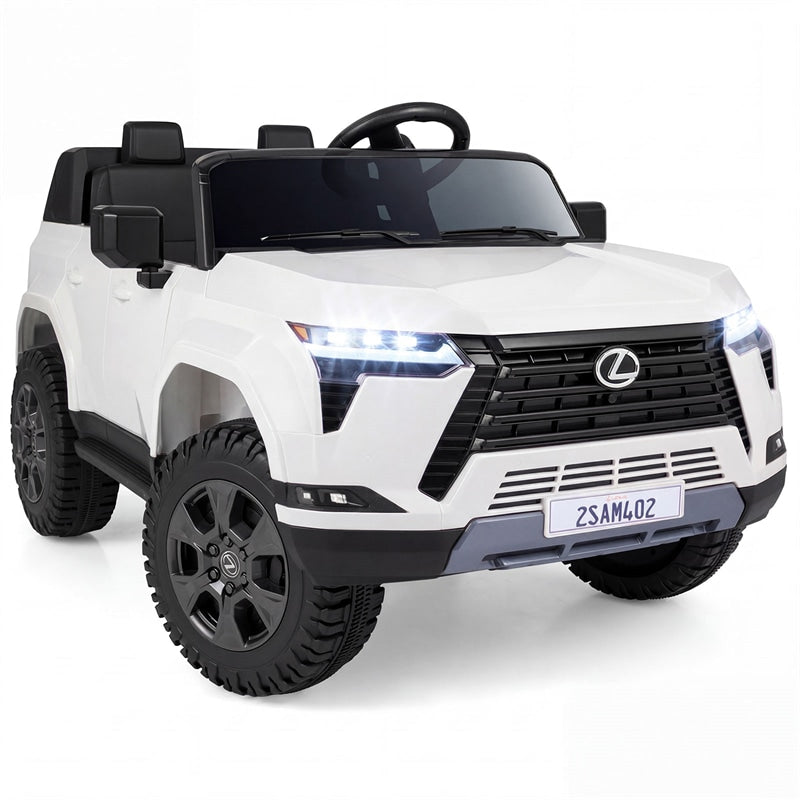 24V 4WD 2-Seater Kids Ride On Car, Licensed LEXUS GX550 Electric Vehicle with Remote Control, Wireless Music & Spring Suspension for Boys Girls