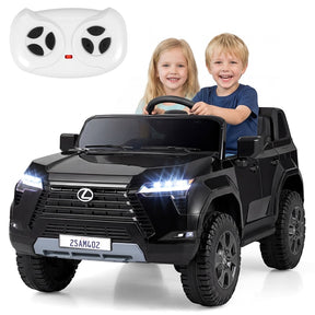 24V 4WD 2-Seater Kids Ride On Car, Licensed LEXUS GX550 Electric Vehicle with Remote Control, Wireless Music & Spring Suspension for Boys Girls