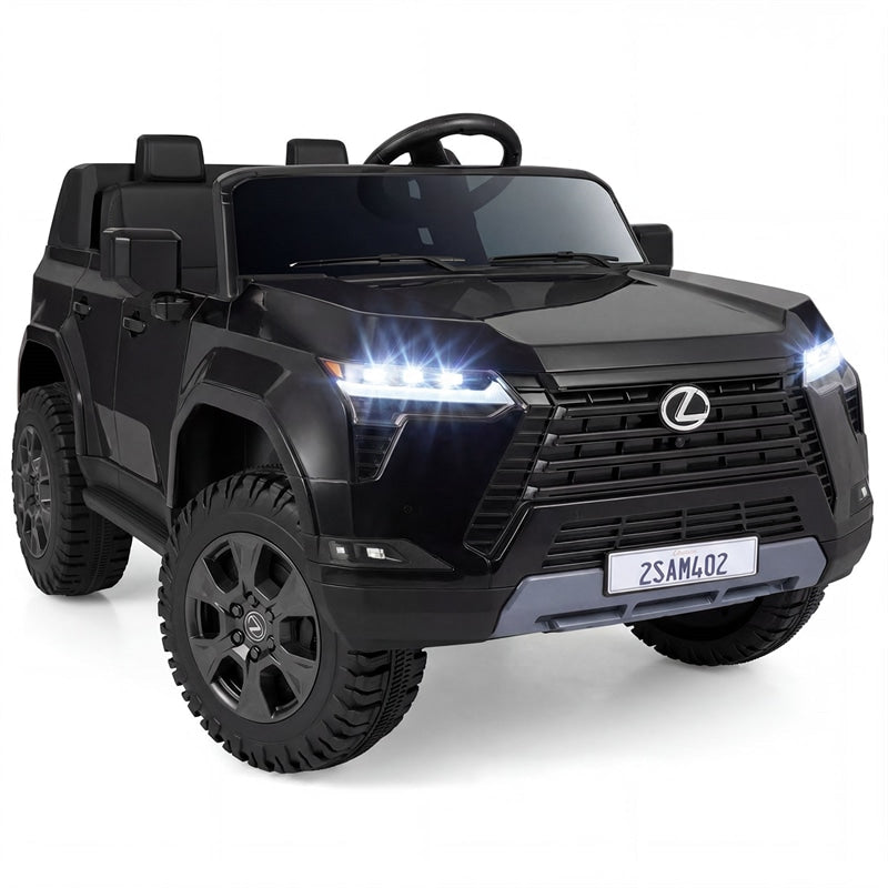 24V 4WD 2-Seater Kids Ride On Car, Licensed LEXUS GX550 Electric Vehicle with Remote Control, Wireless Music & Spring Suspension for Boys Girls