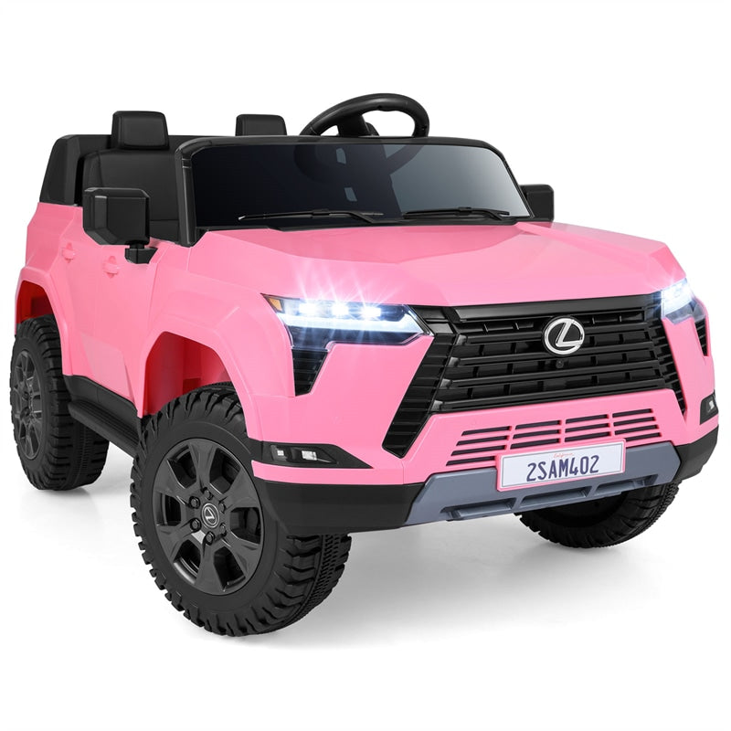 24V 4WD 2-Seater Kids Ride On Car, Licensed LEXUS GX550 Electric Vehicle with Remote Control, Wireless Music & Spring Suspension for Boys Girls