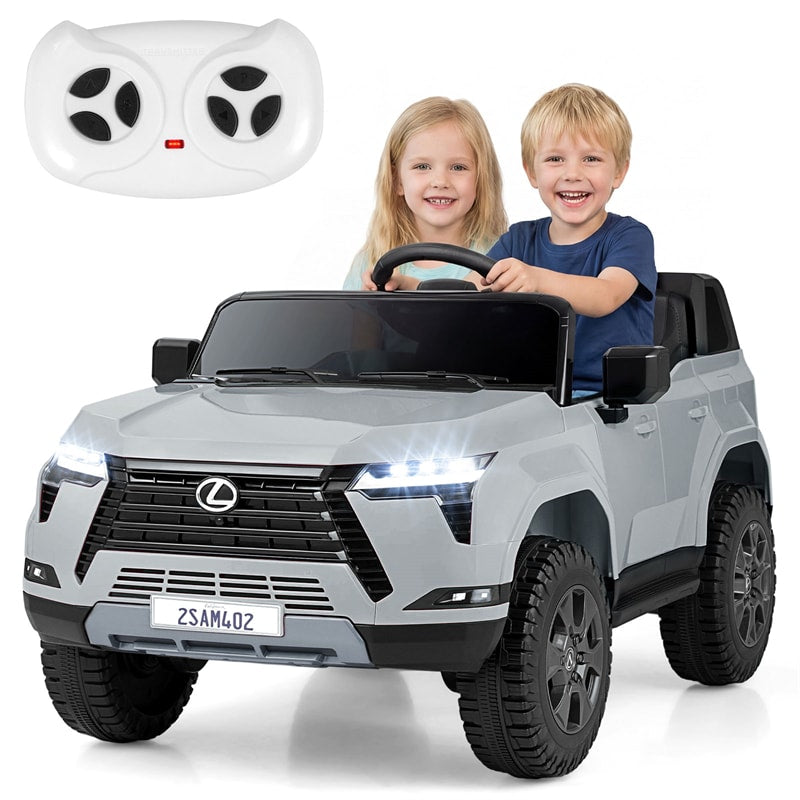 24V 4WD 2-Seater Kids Ride On Car, Licensed LEXUS GX550 Electric Vehicle with Remote Control, Wireless Music & Spring Suspension for Boys Girls