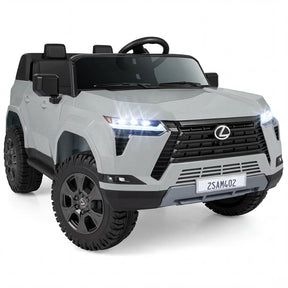 24V 4WD 2-Seater Kids Ride On Car, Licensed LEXUS GX550 Electric Vehicle with Remote Control, Wireless Music & Spring Suspension for Boys Girls