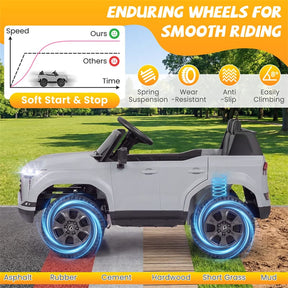 24V 4WD 2-Seater Kids Ride On Car, Licensed LEXUS GX550 Electric Vehicle with Remote Control, Wireless Music & Spring Suspension for Boys Girls
