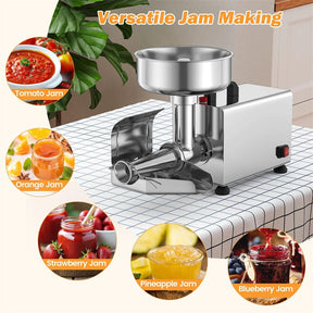 450W Electric Tomato Strainer, Commercial Stainless Steel Sauce Maker, 200-350lbs/h Food Milling Machine for Tomato Sauce,Strawberry Blueberry Jam