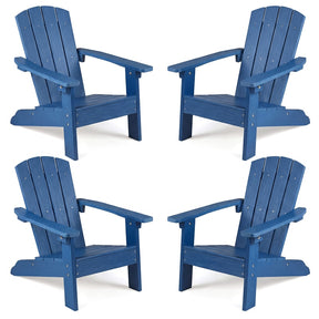 Kids Adirondack Chair, All-Weather HIPS Outdoor Chair with Ergonomic High Backrest & Armrests, Toddler Lawn Patio Seat for Ages 3-8