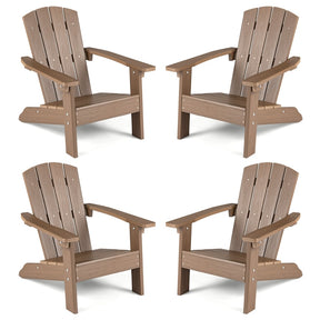 Kids Adirondack Chair, All-Weather HIPS Outdoor Chair with Ergonomic High Backrest & Armrests, Toddler Lawn Patio Seat for Ages 3-8