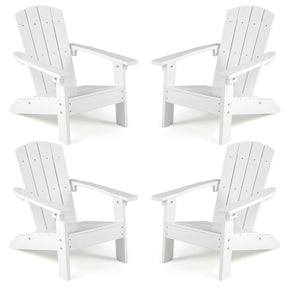 Kids Adirondack Chair, All-Weather HIPS Outdoor Chair with Ergonomic High Backrest & Armrests, Toddler Lawn Patio Seat for Ages 3-8