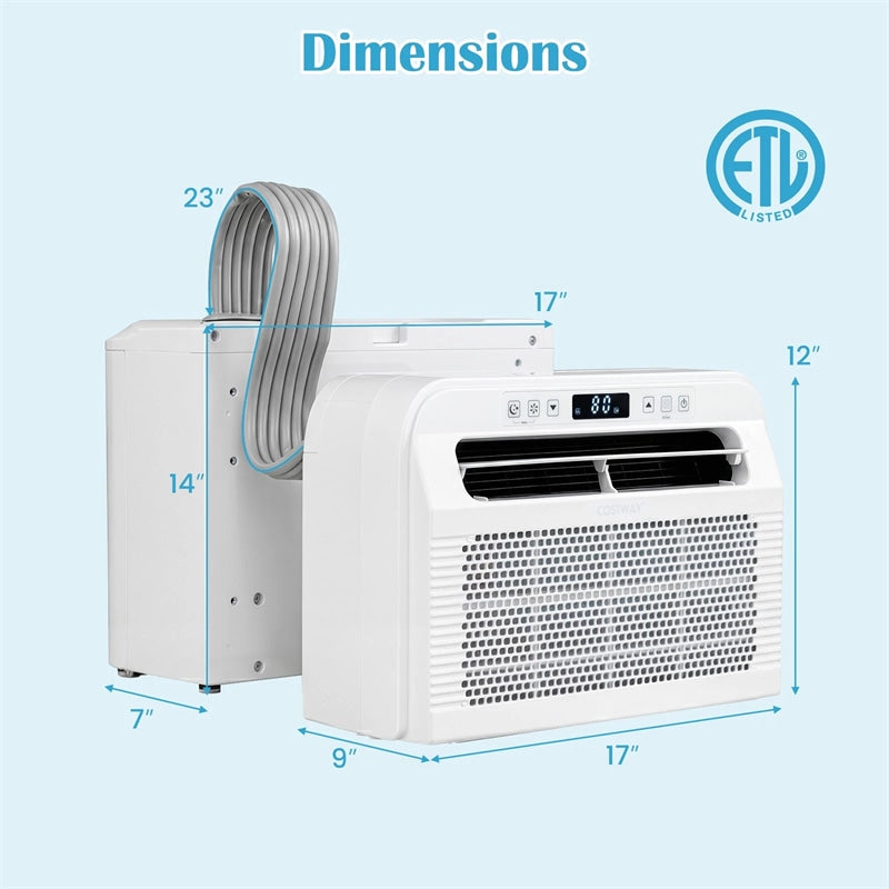 6500 BTU RV Window Air Conditioner, 4-in-1 AC Unit with WiFi App Voice Control 24H Timer, Quiet Smart Cooling Fan Dehumidifier for Caravan Motorhome