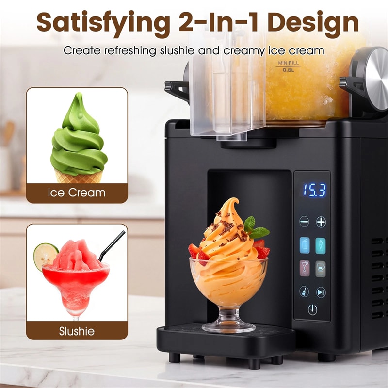 68oz Slushie Machine for Home, Frozen Drink & Margarita Machine, No Ice Needed Slushy Maker with 4 Presets & Auto Cleaning for Milkshake Cocktails