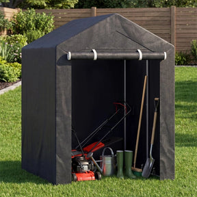 Heavy-Duty Portable Storage Shed, Waterproof Outdoor Carport Garage Tent w/ Roll-up Zipper Door, Metal Shelter for Bike Lawn Mower Firewood