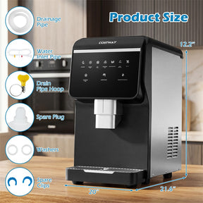 80 LBS/24H Nugget Ice Maker Countertop, Self-Dispensing Chewable Pellet Ice Machine with 7.5 LBS Storage & Auto Cleaning for Home Office Party RVs