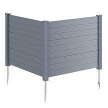 Air Conditioner Fence 2/4 Panels, 48"W x 38"H No-Dig Outdoor Privacy Screen Trash Can Enclosure w/ Stakes, Vinyl Garden Picket Fence