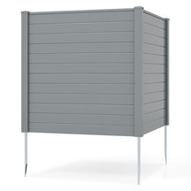 Outdoor Privacy Screen 2/4 Panels, 48"W x 48"H No-Dig Decorative Air Conditioner Fence & Trash Can Enclosure with 3 Metal Stakes