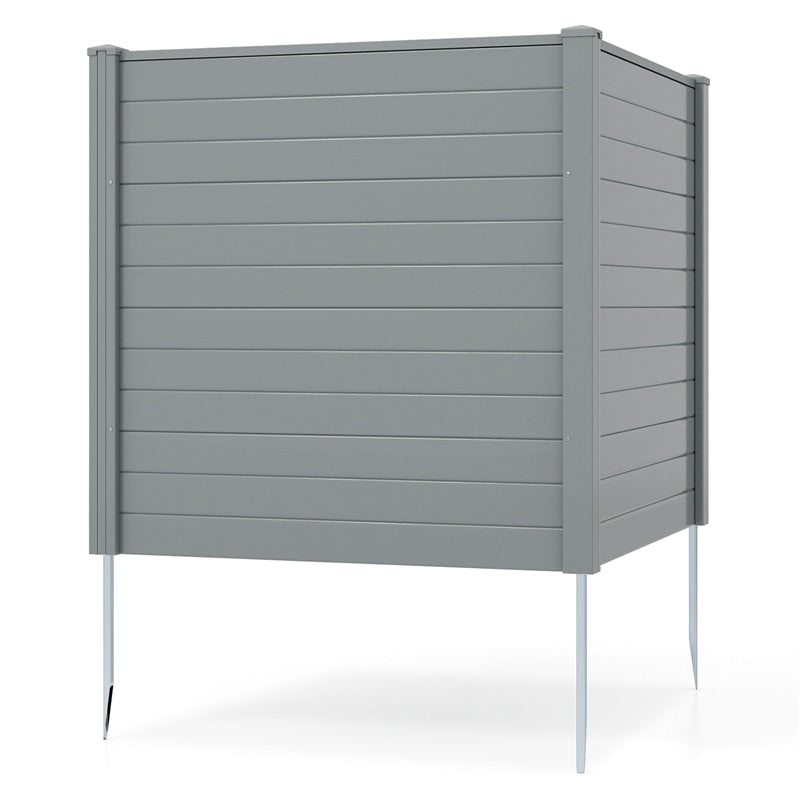 Outdoor Privacy Screen 2/4 Panels, 48"W x 48"H No-Dig Decorative Air Conditioner Fence & Trash Can Enclosure with 3 Metal Stakes