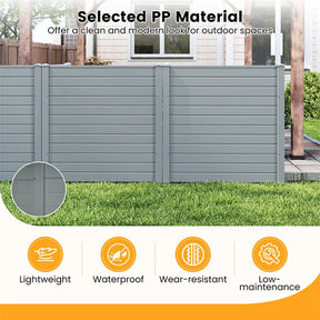 Outdoor Privacy Screen 2/4 Panels, 48"W x 48"H No-Dig Decorative Air Conditioner Fence & Trash Can Enclosure with 3 Metal Stakes