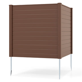 Outdoor Privacy Screen 2/4 Panels, 48"W x 48"H No-Dig Decorative Air Conditioner Fence & Trash Can Enclosure with 3 Metal Stakes