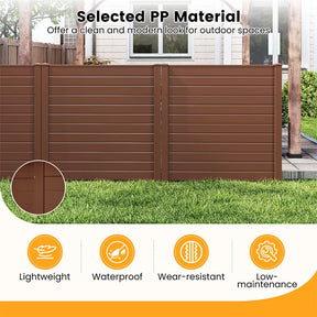 Outdoor Privacy Screen 2/4 Panels, 48"W x 48"H No-Dig Decorative Air Conditioner Fence & Trash Can Enclosure with 3 Metal Stakes