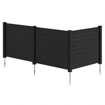 No-Dig Air Conditioner Fence 3/6 Panels, 48"x38" Outdoor Privacy Screen Trash Can Enclosure Decorative Garden Fence w/ Metal Stakes