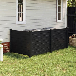 No-Dig Air Conditioner Fence 3/6 Panels, 48"x38" Outdoor Privacy Screen Trash Can Enclosure Decorative Garden Fence w/ Metal Stakes