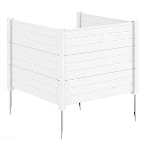 No-Dig Air Conditioner Fence 3/6 Panels, 48"x38" Outdoor Privacy Screen Trash Can Enclosure Decorative Garden Fence w/ Metal Stakes