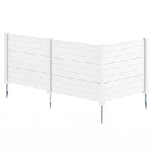 No-Dig Air Conditioner Fence 3/6 Panels, 48"x38" Outdoor Privacy Screen Trash Can Enclosure Decorative Garden Fence w/ Metal Stakes