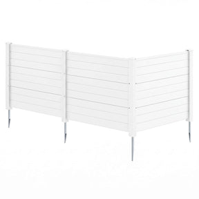 No-Dig Air Conditioner Fence 3/6 Panels, 48"x38" Outdoor Privacy Screen Trash Can Enclosure Decorative Garden Fence w/ Metal Stakes