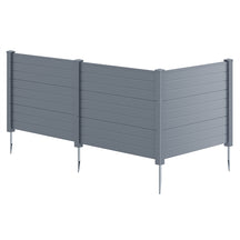 No-Dig Air Conditioner Fence 3/6 Panels, 48"x38" Outdoor Privacy Screen Trash Can Enclosure Decorative Garden Fence w/ Metal Stakes