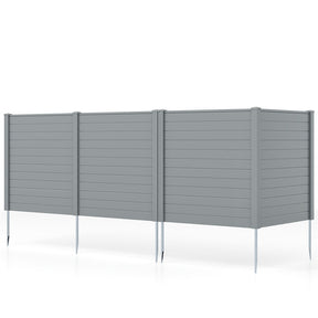 Outdoor Privacy Screen 2/4 Panels, 48"W x 48"H No-Dig Decorative Air Conditioner Fence & Trash Can Enclosure with 3 Metal Stakes