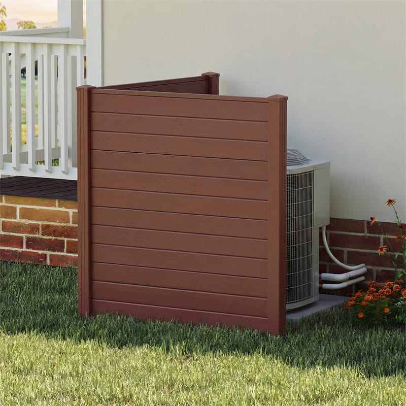 Outdoor Privacy Screen 2/4 Panels, 48"W x 48"H No-Dig Decorative Air Conditioner Fence & Trash Can Enclosure with 3 Metal Stakes