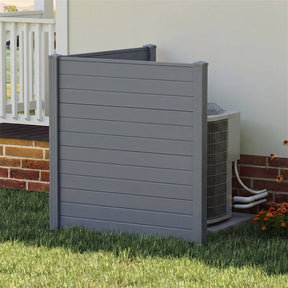 Outdoor Privacy Screen 2/4 Panels, 48"W x 48"H No-Dig Decorative Air Conditioner Fence & Trash Can Enclosure with 3 Metal Stakes