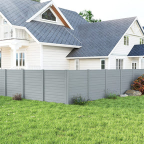 Outdoor Privacy Screen 2/4 Panels, 48"W x 48"H No-Dig Decorative Air Conditioner Fence & Trash Can Enclosure with 3 Metal Stakes