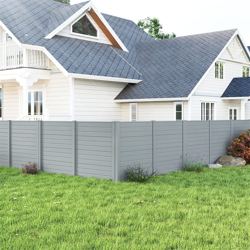 Outdoor Privacy Screen 2/4 Panels, 48"W x 48"H No-Dig Decorative Air Conditioner Fence & Trash Can Enclosure with 3 Metal Stakes