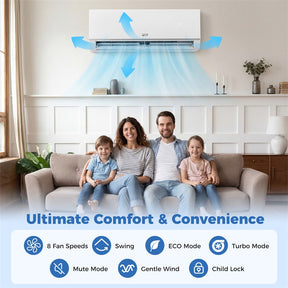 Blast Pro 24000 BTU 20 SEER2 208-230V Mini Split Air Conditioner & Heater, Wifi Enabled Inverter Ductless AC Heat Pump System with Installation Kit