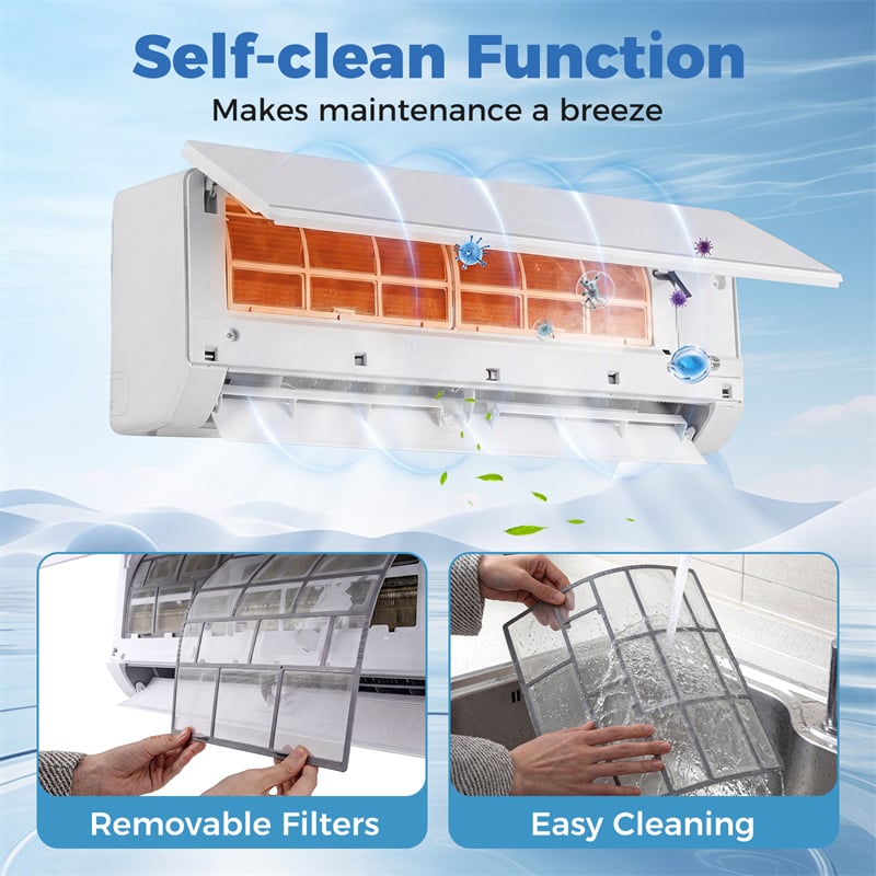 Blast Pro 24000 BTU 20 SEER2 208-230V Mini Split Air Conditioner & Heater, Wifi Enabled Inverter Ductless AC Heat Pump System with Installation Kit