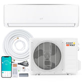 EcoGuard 9000 BTU Mini Split Air Conditioner & Heater, Wifi Inverter Ductless AC with Heat Pump Cools 450 Sq. Ft, Installation Kit