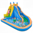 Inflatable Water Slide Mighty Bouncy Castle Water Park w/ Splash Pool ...