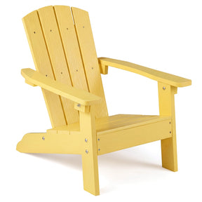 Kids Adirondack Chair, All-Weather HIPS Outdoor Chair with Ergonomic High Backrest & Armrests, Toddler Lawn Patio Seat for Ages 3-8