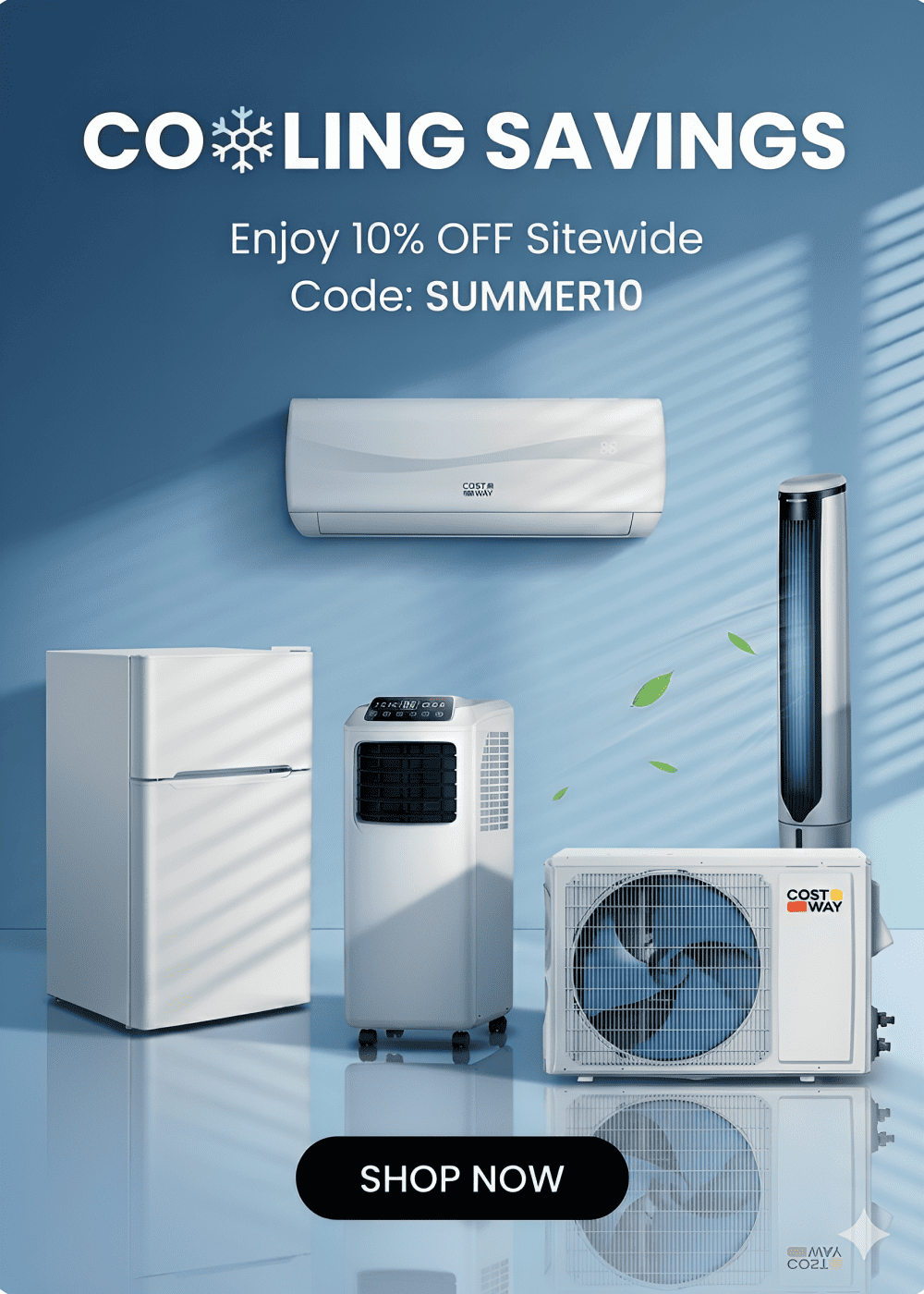 Eletriclife Summer Seasonal Promotion: Get 10% off sitewide with discount code SUMMER10. Shop our spring collection of mini split air conditioner & heat pump systems, ice makers, garden tools, and outdoor play equipment.
