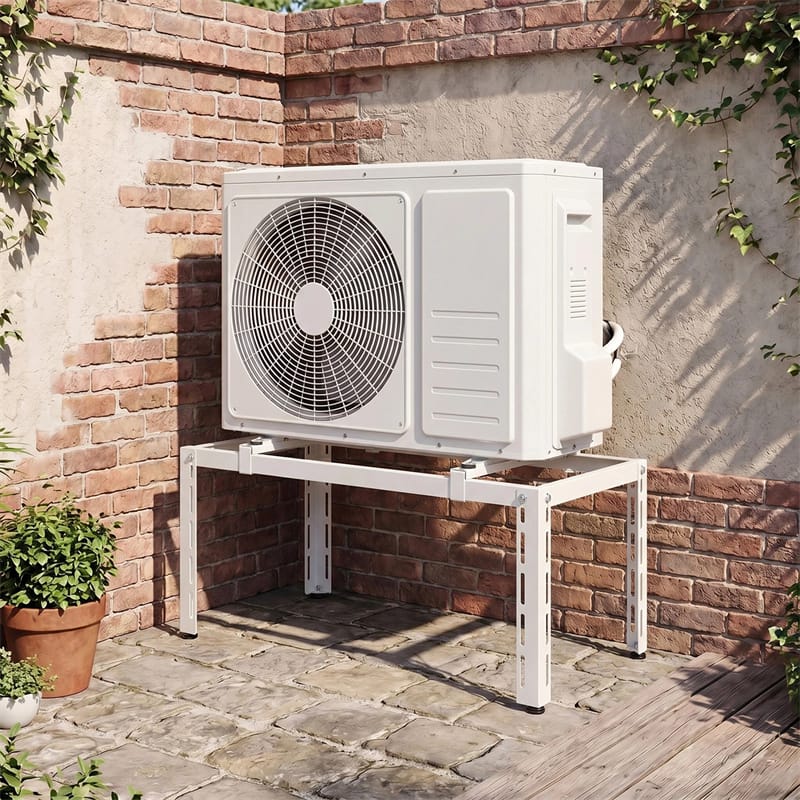 Mini Split Ground Stand for 9000-36000 BTU Ductless Air Conditioner Heat Pump, Heavy Duty Universal Outdoor AC Base Bracket