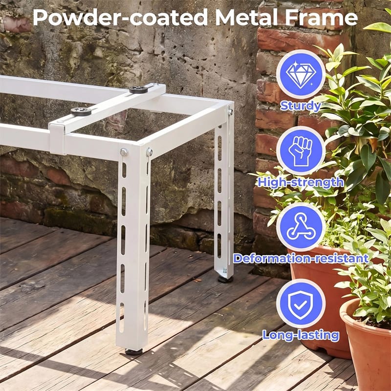 Mini Split Ground Stand for 9000-36000 BTU Ductless Air Conditioner Heat Pump, Heavy Duty Universal Outdoor AC Base Bracket