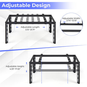 Mini Split Ground Stand for 9000-36000 BTU Ductless Air Conditioner Heat Pump, Heavy Duty Universal Outdoor AC Base Bracket