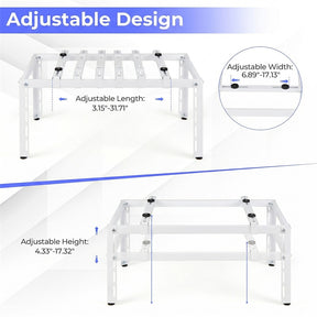 Mini Split Ground Stand for 9000-36000 BTU Ductless Air Conditioners Heat Pump, Anti-Vibration Heavy Duty Universal Outdoor AC Base Bracket
