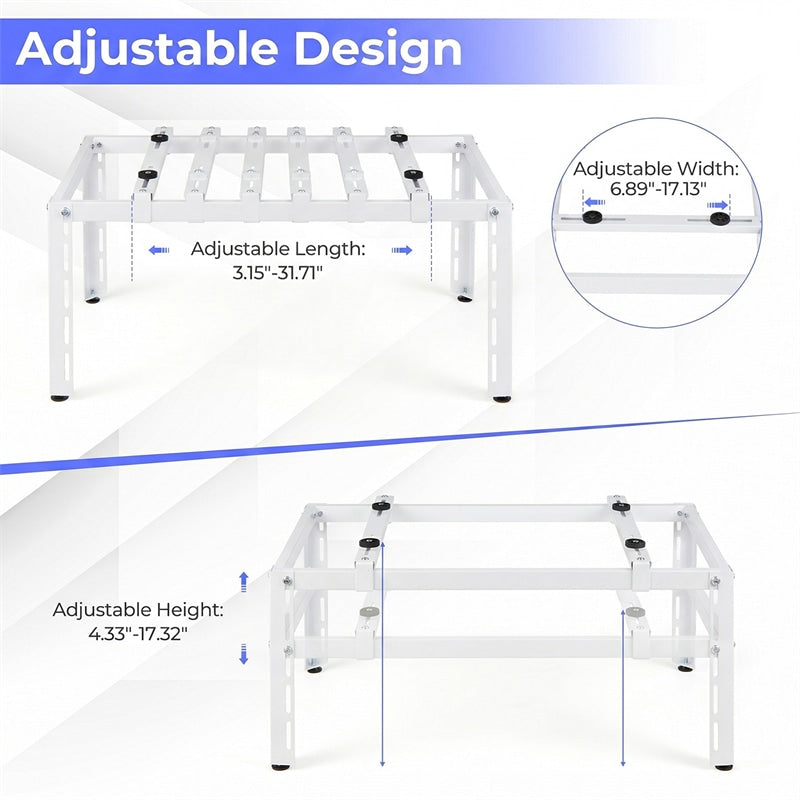 Mini Split Ground Stand for 9000-36000 BTU Ductless Air Conditioners Heat Pump, Anti-Vibration Heavy Duty Universal Outdoor AC Base Bracket