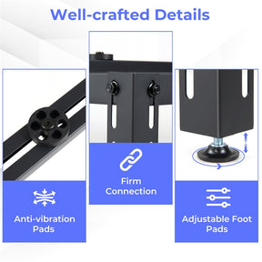 Mini Split Ground Stand for 9000-36000 BTU Ductless Air Conditioners Heat Pump, Anti-Vibration Heavy Duty Universal Outdoor AC Base Bracket