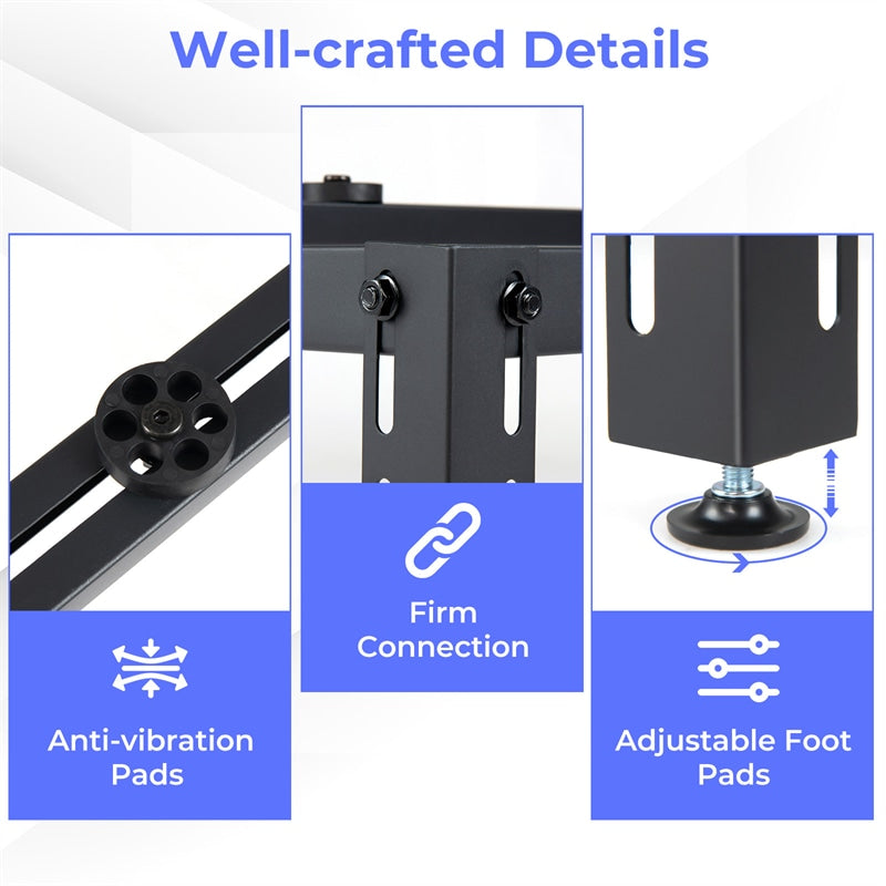 Mini Split Ground Stand for 9000-36000 BTU Ductless Air Conditioners Heat Pump, Anti-Vibration Heavy Duty Universal Outdoor AC Base Bracket