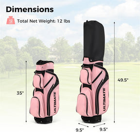 Women's Complete Golf Club Set, 10 Piece Ladies Right Handed Golf Set with 460cc Alloy Driver, Fairway Wood, Hybrid, Irons, Putter & Stand Bag