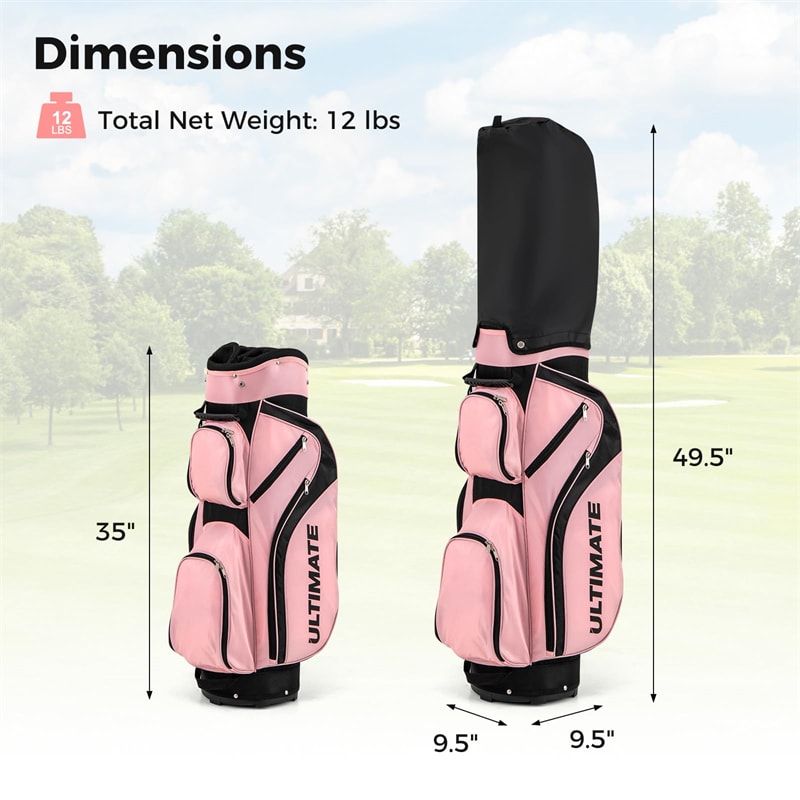 Women's Complete Golf Club Set, 10 Piece Ladies Right Handed Golf Set with 460cc Alloy Driver, Fairway Wood, Hybrid, Irons, Putter & Stand Bag