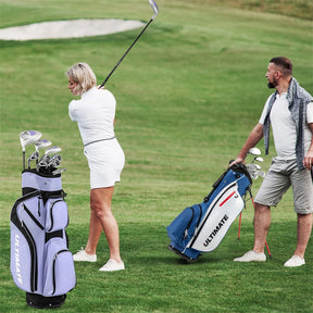 Women's Complete Golf Club Set, 10 Piece Ladies Right Handed Golf Set with 460cc Alloy Driver, Fairway Wood, Hybrid, Irons, Putter & Stand Bag